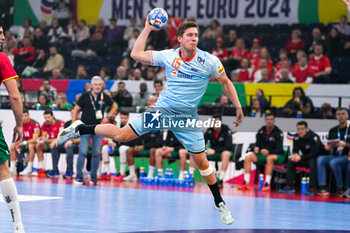 2024-01-23 - Lars Kooij of The Netherlands during the Men's EHF Euro 2024, Main Round, handball match between Netherlands and Portugal on January 23, 2024 at Barclays Arena in Hamburg, Germany - HANDBALL - MEN'S EHF EURO 2024 - NETHERLANDS V PORTUGAL - HANDBALL - OTHER SPORTS