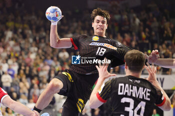 2024-01-24 - Julian Köster of Germany during the Men's EHF Euro 2024, Main Round, handball match between Germany and Croatia on January 24, 2024 at Lanxess-Arena in Cologne, Germany - HANDBALL - MEN'S EHF EURO 2024 - GERMANY V CROATIA - HANDBALL - OTHER SPORTS