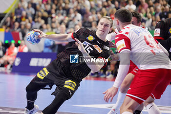 2024-01-24 - Juri Knorr of Germany during the Men's EHF Euro 2024, Main Round, handball match between Germany and Croatia on January 24, 2024 at Lanxess-Arena in Cologne, Germany - HANDBALL - MEN'S EHF EURO 2024 - GERMANY V CROATIA - HANDBALL - OTHER SPORTS