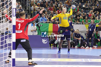 2024-01-26 - Daniel Pettersson of Sweden during the Men's EHF Euro 2024, Semi Finals handball match between France and Sweden on January 26, 2024 at Lanxess-Arena in Cologne, Germany - HANDBALL - MEN'S EHF EURO 2024 - FRANCE V SWEDEN - HANDBALL - OTHER SPORTS