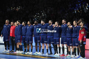 2024-01-26 - Team France during the Men's EHF Euro 2024, Semi Finals handball match between France and Sweden on January 26, 2024 at Lanxess-Arena in Cologne, Germany - HANDBALL - MEN'S EHF EURO 2024 - FRANCE V SWEDEN - HANDBALL - OTHER SPORTS