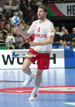 2024-01-27 - Magnus Landin Jacobsen of Denmark during the Men's EHF Euro 2024, Semi Finals handball match between Germany and Denmark on January 26, 2024 at Lanxess-Arena in Cologne, Germany - HANDBALL - MEN'S EHF EURO 2024 - GERMANY V DENMARK - HANDBALL - OTHER SPORTS