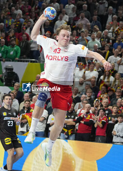 2024-01-26 - Simon Bogetoft Pytlick of Denmark during the Men's EHF Euro 2024, Semi Finals handball match between Germany and Denmark on January 26, 2024 at Lanxess-Arena in Cologne, Germany - HANDBALL - MEN'S EHF EURO 2024 - GERMANY V DENMARK - HANDBALL - OTHER SPORTS