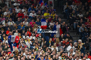 2024-01-28 - France supporters during 2nd and 1st place final of the Men’s EHF Euro 2024 match between France vs Denmark at the Lanxess Arena, Cologne, Germany - MEN'S EHF EURO 2024 - FINAL - FRANCE VS DENMARK - HANDBALL - OTHER SPORTS