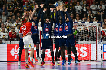 2024-01-28 - during 2nd and 1st place final of the Men’s EHF Euro 2024 match between France vs Denmark at the Lanxess Arena, Cologne, Germany - MEN'S EHF EURO 2024 - FINAL - FRANCE VS DENMARK - HANDBALL - OTHER SPORTS