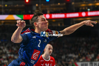 2024-01-28 - Yanis Lenne (France) during 2nd and 1st place final of the Men’s EHF Euro 2024 match between France vs Denmark at the Lanxess Arena, Cologne, Germany - MEN'S EHF EURO 2024 - FINAL - FRANCE VS DENMARK - HANDBALL - OTHER SPORTS