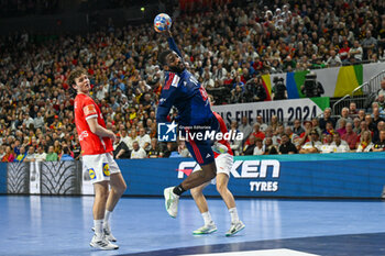 2024-01-28 - Dika Mem (France) during 2nd and 1st place final of the Men’s EHF Euro 2024 match between France vs Denmark at the Lanxess Arena, Cologne, Germany - MEN'S EHF EURO 2024 - FINAL - FRANCE VS DENMARK - HANDBALL - OTHER SPORTS