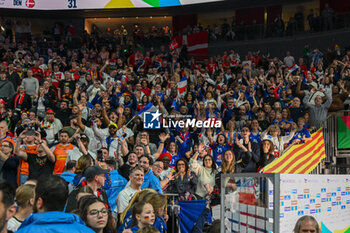 2024-01-28 - France supporters after France win the Men’s EHF Euro 2024 match between France vs Denmark at the Lanxess Arena, Cologne, Germany - MEN'S EHF EURO 2024 - FINAL - FRANCE VS DENMARK - HANDBALL - OTHER SPORTS