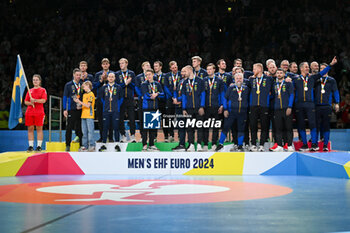 2024-01-28 - Sweden team win the bronze medal of the Men’s EHF Euro 2024 at the Lanxess Arena, Cologne, Germany - MEN'S EHF EURO 2024 - FINAL - FRANCE VS DENMARK - HANDBALL - OTHER SPORTS