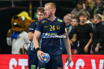 2024-01-28 - Portrait of Jim Gottfridsson (Sweden) during 3rd and 4th place final of the Men’s EHF Euro 2024 match between Sweden vs Germany at the Lanxess Arena, Cologne, Germany - MEN'S EHF EURO 2024 - PLACEMENT MATCH 3/4 - SWEDEN VS GERMANY  - HANDBALL - OTHER SPORTS