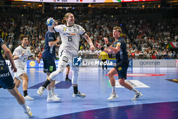 2024-01-28 - Juri Knorr (Germany) during 3rd and 4th place final of the Men’s EHF Euro 2024 match between Sweden vs Germany at the Lanxess Arena, Cologne, Germany - MEN'S EHF EURO 2024 - PLACEMENT MATCH 3/4 - SWEDEN VS GERMANY  - HANDBALL - OTHER SPORTS