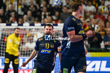 2024-01-28 - during 3rd and 4th place final of the Men’s EHF Euro 2024 match between Sweden vs Germany at the Lanxess Arena, Cologne, Germany - MEN'S EHF EURO 2024 - PLACEMENT MATCH 3/4 - SWEDEN VS GERMANY  - HANDBALL - OTHER SPORTS