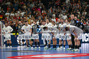 2024-01-28 - Germany show disappointment at the end 3rd and 4th place final of the Men’s EHF Euro 2024 match between Sweden vs Germany at the Lanxess Arena, Cologne, Germany - MEN'S EHF EURO 2024 - PLACEMENT MATCH 3/4 - SWEDEN VS GERMANY  - HANDBALL - OTHER SPORTS