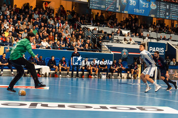 2024-03-06 - Benjamin Szilagyi of Pick Szeged and Jannick Green of PSG during the EHF Champions League, Group A handball match between Paris Saint-Germain and OTP Bank - Pick Szeged on March 6, 2024 at Pierre de Coubertin stadium in Paris, France - HANDBALL - CHAMPIONS LEAGUE - PARIS SG V PICK SZEGED - HANDBALL - OTHER SPORTS
