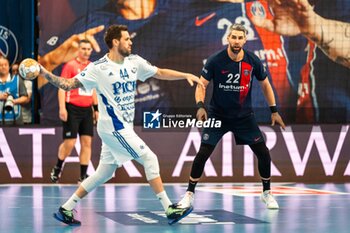 2024-03-06 - Luka Karabatic of PSG and Dean Bombac of Pick Szeged during the EHF Champions League, Group A handball match between Paris Saint-Germain and OTP Bank - Pick Szeged on March 6, 2024 at Pierre de Coubertin stadium in Paris, France - HANDBALL - CHAMPIONS LEAGUE - PARIS SG V PICK SZEGED - HANDBALL - OTHER SPORTS