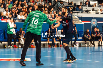 2024-03-06 - Nikola Karabatic and Jannick Green of PSG during the EHF Champions League, Group A handball match between Paris Saint-Germain and OTP Bank - Pick Szeged on March 6, 2024 at Pierre de Coubertin stadium in Paris, France - HANDBALL - CHAMPIONS LEAGUE - PARIS SG V PICK SZEGED - HANDBALL - OTHER SPORTS
