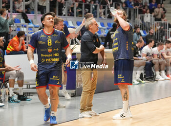 2024-03-30 - Jonathan Mapu and Johannes Maresco of Saint-Raphael during the French championship, Liqui Moly Starligue handball match between Cesson Rennes MH and Saint-Raphael VH on March 30, 2024 at the Glaz Arena in Cesson-Sévigné, France - HANDBALL - FRENCH CHAMP - CESSON RENNES V SAINT RAPHAEL - HANDBALL - OTHER SPORTS