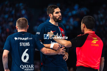 2024-05-31 - Nikola Karabatic of PSG and Luc Steins of PSG during the French championship Liqui Molly Starligue Handball match between Paris Saint-Germain Handball and PAUC (Pays d'Aix Université Club Handball) on May 31, 2024 at Accor Arena in Paris, France - HANDBALL - FRENCH CHAMP - PARIS SG V PAUC - HANDBALL - OTHER SPORTS