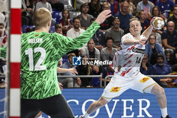 24/10/2024 - Omar Magnusson of SC Magdeburg during the EHF Champions League, Group Phase, handball match between FC Barcelona and SC Magdeburg on October 24, 2024 at Palau Blaugrana in Barcelona, Spain - HANDBALL - CHAMPIONS LEAGUE - BARCELONA V MAGDEBURG - PALLAMANO - ALTRO