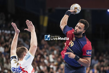 24/10/2024 - Timothey N'guessan of FC Barcelona during the EHF Champions League, Group Phase, handball match between FC Barcelona and SC Magdeburg on October 24, 2024 at Palau Blaugrana in Barcelona, Spain - HANDBALL - CHAMPIONS LEAGUE - BARCELONA V MAGDEBURG - PALLAMANO - ALTRO