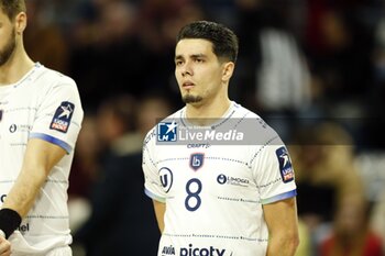 2024-11-22 - Maxime OGANDO of Limoges during the French championship, Liqui Moly Starligue handball match between Cesson-Rennes MH and Limoges Handball on 22 November 2024 at Glaz Arena in Cesson-Sévigné, France - HANDBALL - FRENCH CHAMP - CESSON RENNES V LIMOGES - HANDBALL - OTHER SPORTS