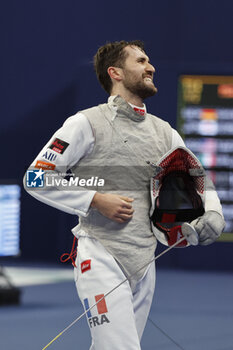 2024-01-13 - SIDO Alexandre (FRA) lost 13/15 against MACCHI Filippo (ITA) in 32e during the Mazars Challenge International de Paris 2024, Foil World Cup on January 13, 2024 at Pierre de Coubertin stadium in Paris, France - FENCING - CHALLENGE INTERNATIONAL DE PARIS 2024 - FENCING - OTHER SPORTS