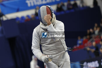 2024-01-13 - MADER Joffrey (FRA) lost against HAMZA Mohamed (EGY) 32e during the Mazars Challenge International de Paris 2024, Foil World Cup on January 13, 2024 at Pierre de Coubertin stadium in Paris, France - FENCING - CHALLENGE INTERNATIONAL DE PARIS 2024 - FENCING - OTHER SPORTS