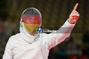 2024-03-01 - Bonah (GER) celebrates the victory wins the preliminary stages of the men's sabre - FENCING TEAM WORLD CUP - FENCING - OTHER SPORTS
