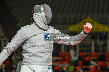 2024-03-01 - Ursachi (ROU) celebrates the victory wins the preliminary stages of the men's sabre - FENCING TEAM WORLD CUP - FENCING - OTHER SPORTS