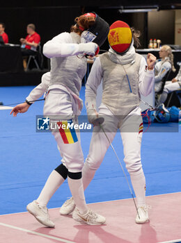 2024-06-23 - Basel Switzerland, 06/23/2024: SAVEANU Anca (Roumania) against DIAZ ESCALONA Maria Teresa (Spain) during Fencing Euro Basel 2024. Fencing Euro Basel 2024 took place at the St. Jakobshalle, in Basel.
Credit: Patrick Dancel/LiveMedia.
 - FENCINGEURO BASEL 2024 - FENCING - OTHER SPORTS