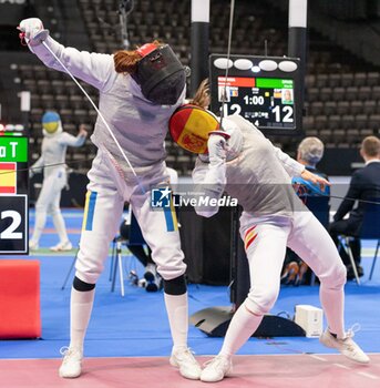 2024-06-23 - Basel Switzerland, 06/23/2024: SAVEANU Anca (Roumania) against DIAZ ESCALONA Maria Teresa (Spain) during Fencing Euro Basel 2024. Fencing Euro Basel 2024 took place at the St. Jakobshalle, in Basel.
Credit: Patrick Dancel/LiveMedia.

 - FENCINGEURO BASEL 2024 - FENCING - OTHER SPORTS