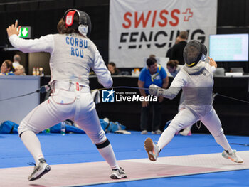 2024-06-23 - Basel Switzerland, 06/23/2024: CORBU Emilia (Roumania) against MARINO BLANCO Maria Jesus (Spain) during Fencing Euro Basel 2024. Fencing Euro Basel 2024 took place at the St. Jakobshalle, in Basel.
Credit: Patrick Dancel/LiveMedia.
 - FENCINGEURO BASEL 2024 - FENCING - OTHER SPORTS