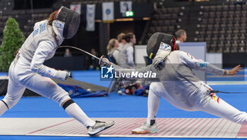 2024-06-23 - Basel Switzerland, 06/23/2024: CORBU Emilia (Roumania) against MARINO BLANCO Maria Jesus (Spain) during Fencing Euro Basel 2024. Fencing Euro Basel 2024 took place at the St. Jakobshalle, in Basel.
Credit: Patrick Dancel/LiveMedia.
 - FENCINGEURO BASEL 2024 - FENCING - OTHER SPORTS