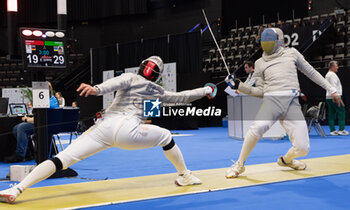 2024-06-23 - Basel Switzerland, 06/23/2024: SZABO Matyas (Germany) against TSAP Yuriy (Ukraine) during Fencing Euro Basel 2024. Fencing Euro Basel 2024 took place at the St. Jakobshalle, in Basel.
Credit: Patrick Dancel/LiveMedia.
 - FENCINGEURO BASEL 2024 - FENCING - OTHER SPORTS