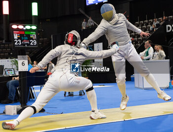 2024-06-23 - Basel Switzerland, 06/23/2024: SZABO Matyas (Germany) against TSAP Yuriy (Ukraine) during Fencing Euro Basel 2024. Fencing Euro Basel 2024 took place at the St. Jakobshalle, in Basel.
Credit: Patrick Dancel/LiveMedia.
 - FENCINGEURO BASEL 2024 - FENCING - OTHER SPORTS