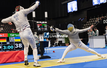 2024-06-23 - Basel Switzerland, 06/23/2024: KINDLER Frederic (Germany) against TSAP Yuriy (Ukraine) during Fencing Euro Basel 2024. Fencing Euro Basel 2024 took place at the St. Jakobshalle, in Basel.
Credit: Patrick Dancel/LiveMedia.
 - FENCINGEURO BASEL 2024 - FENCING - OTHER SPORTS