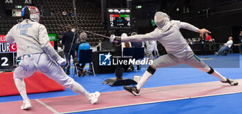 2024-06-23 - Basel Switzerland, 06/23/2024: YILDIRIM Enver (Turkey) against URSACHI Razvan (Roumania) during Fencing Euro Basel 2024. Fencing Euro Basel 2024 took place at the St. Jakobshalle, in Basel.
Credit: Patrick Dancel/LiveMedia.
 - FENCINGEURO BASEL 2024 - FENCING - OTHER SPORTS