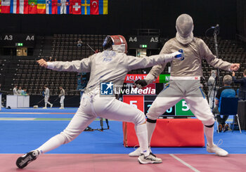 2024-06-23 - Basel Switzerland, 06/23/2024: ASLAN Tolga (Turkey) against NITU Radu (Roumania) during Fencing Euro Basel 2024. Fencing Euro Basel 2024 took place at the St. Jakobshalle, in Basel.
Credit: Patrick Dancel/LiveMedia.
 - FENCINGEURO BASEL 2024 - FENCING - OTHER SPORTS