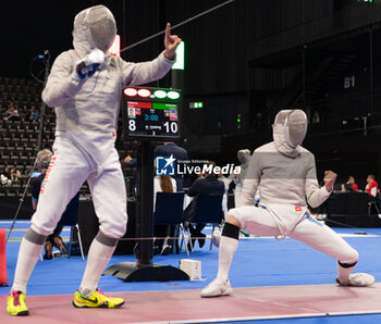 2024-06-23 - Basel Switzerland, 06/23/2024: YAMAN Furkan (Turkey) against COVALIU Vlad (Roumania) during Fencing Euro Basel 2024. Fencing Euro Basel 2024 took place at the St. Jakobshalle, in Basel.
Credit: Patrick Dancel/LiveMedia.
 - FENCINGEURO BASEL 2024 - FENCING - OTHER SPORTS