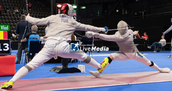 2024-06-23 - Basel Switzerland, 06/23/2024: YAMAN Furkan (Turkey) against COVALIU Vlad (Roumania) during Fencing Euro Basel 2024. Fencing Euro Basel 2024 took place at the St. Jakobshalle, in Basel.
Credit: Patrick Dancel/LiveMedia. - FENCINGEURO BASEL 2024 - FENCING - OTHER SPORTS