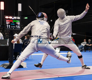 2024-06-23 - Basel Switzerland, 06/23/2024: ASLAN Tolga (Turkey) against URSACHI Razvan (Roumania) during Fencing Euro Basel 2024. Fencing Euro Basel 2024 took place at the St. Jakobshalle, in Basel.
Credit: Patrick Dancel/LiveMedia.
 - FENCINGEURO BASEL 2024 - FENCING - OTHER SPORTS