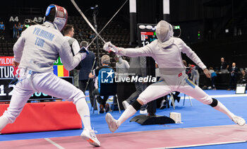 2024-06-23 - Basel Switzerland, 06/23/2024: YILDIRIM Enver (Turkey) against COVALIU Vlad (Roumania) during Fencing Euro Basel 2024. Fencing Euro Basel 2024 took place at the St. Jakobshalle, in Basel.
Credit: Patrick Dancel/LiveMedia.
 - FENCINGEURO BASEL 2024 - FENCING - OTHER SPORTS