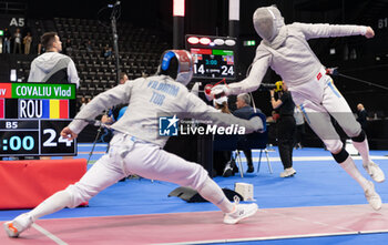 2024-06-23 - Basel Switzerland, 06/23/2024: YILDIRIM Enver (Turkey) against COVALIU Vlad (Roumania) during Fencing Euro Basel 2024. Fencing Euro Basel 2024 took place at the St. Jakobshalle, in Basel.
Credit: Patrick Dancel/LiveMedia.
 - FENCINGEURO BASEL 2024 - FENCING - OTHER SPORTS