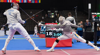 2024-06-23 - Basel Switzerland, 06/23/2024: YILDIRIM Enver (Turkey) against COVALIU Vlad (Roumania) during Fencing Euro Basel 2024. Fencing Euro Basel 2024 took place at the St. Jakobshalle, in Basel.
Credit: Patrick Dancel/LiveMedia.
 - FENCINGEURO BASEL 2024 - FENCING - OTHER SPORTS