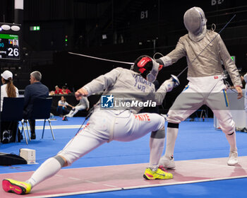 2024-06-23 - Basel Switzerland, 06/23/2024: YAMAN Furkan (Turkey) against NITU Radu (Roumania) during Fencing Euro Basel 2024. Fencing Euro Basel 2024 took place at the St. Jakobshalle, in Basel.
Credit: Patrick Dancel/LiveMedia.
 - FENCINGEURO BASEL 2024 - FENCING - OTHER SPORTS