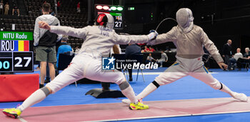 2024-06-23 - Basel Switzerland, 06/23/2024: YAMAN Furkan (Turkey) against NITU Radu (Roumania) during Fencing Euro Basel 2024. Fencing Euro Basel 2024 took place at the St. Jakobshalle, in Basel.
Credit: Patrick Dancel/LiveMedia. - FENCINGEURO BASEL 2024 - FENCING - OTHER SPORTS