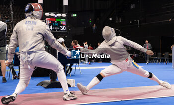 2024-06-23 - Basel Switzerland, 06/23/2024: ASLAN Tolga (Turkey) against COVALIU Vlad (Roumania) during Fencing Euro Basel 2024. Fencing Euro Basel 2024 took place at the St. Jakobshalle, in Basel.
Credit: Patrick Dancel/LiveMedia.
 - FENCINGEURO BASEL 2024 - FENCING - OTHER SPORTS