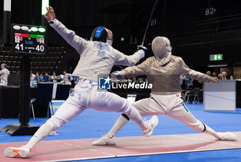 2024-06-23 - Basel Switzerland, 06/23/2024: YILDIRIM Enver (Turkey) against NITU Radu (Roumania) during Fencing Euro Basel 2024. Fencing Euro Basel 2024 took place at the St. Jakobshalle, in Basel.
Credit: Patrick Dancel/LiveMedia.
 - FENCINGEURO BASEL 2024 - FENCING - OTHER SPORTS