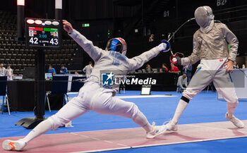 2024-06-23 - Basel Switzerland, 06/23/2024: YILDIRIM Enver (Turkey) against NITU Radu (Roumania) during Fencing Euro Basel 2024. Fencing Euro Basel 2024 took place at the St. Jakobshalle, in Basel.
Credit: Patrick Dancel/LiveMedia.
 - FENCINGEURO BASEL 2024 - FENCING - OTHER SPORTS