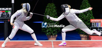 2024-06-23 - Basel Switzerland, 06/23/2024: LACHERAY Eva (France) against LUPKOVICS Dora (Hungary) during Fencing Euro Basel 2024. Fencing Euro Basel 2024 took place at the St. Jakobshalle, in Basel.
Credit: Patrick Dancel/LiveMedia.
 - FENCINGEURO BASEL 2024 - FENCING - OTHER SPORTS